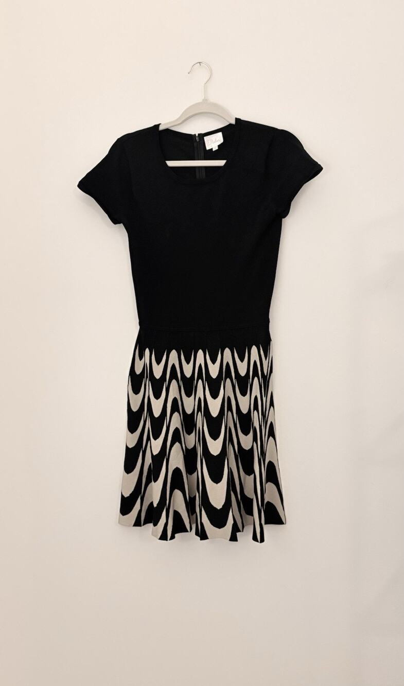 Parker Dress Black Geometric Skirt Women’s Size Small Wedding Cocktail